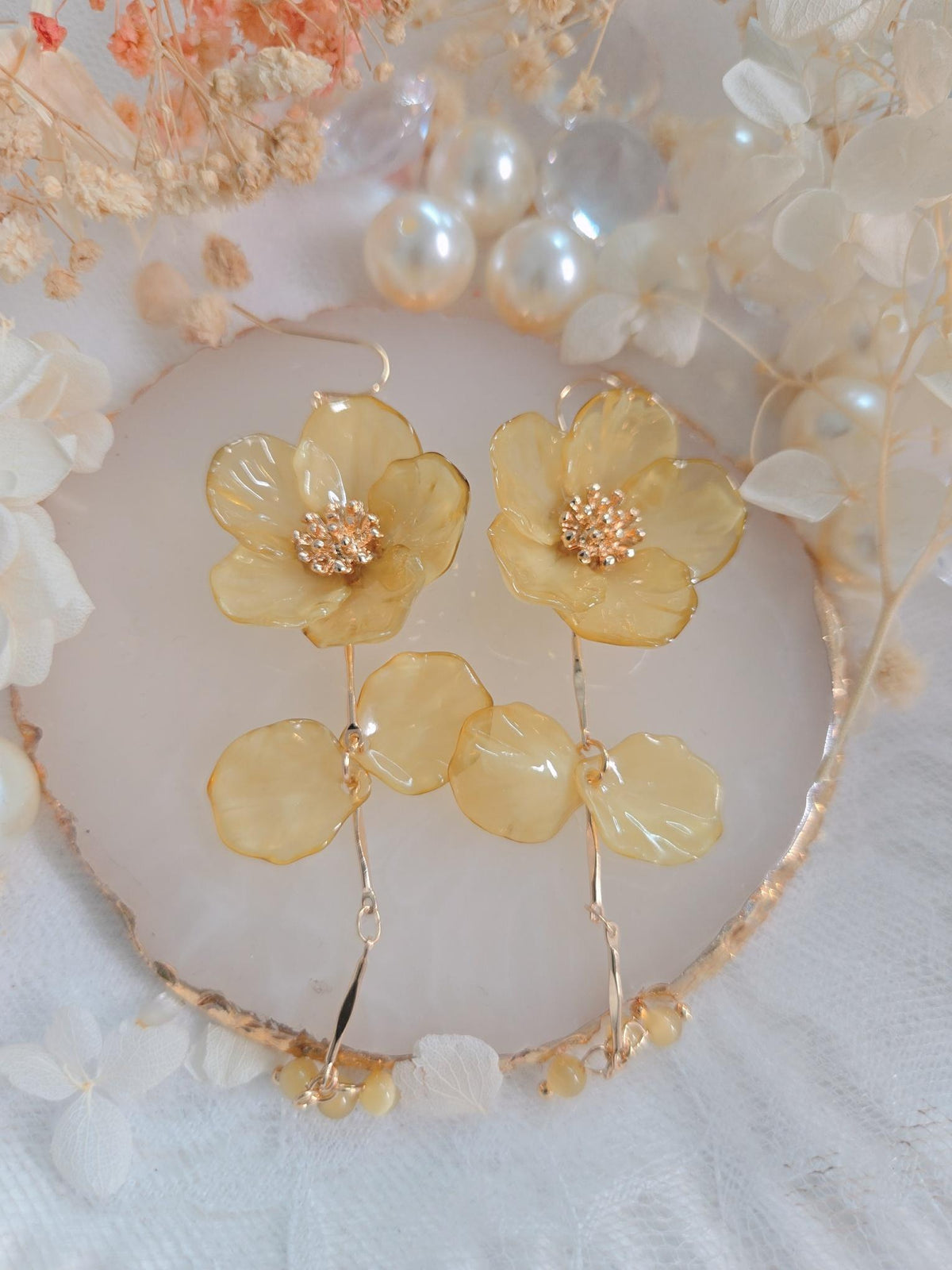 Dainty Flower Drop Earrings