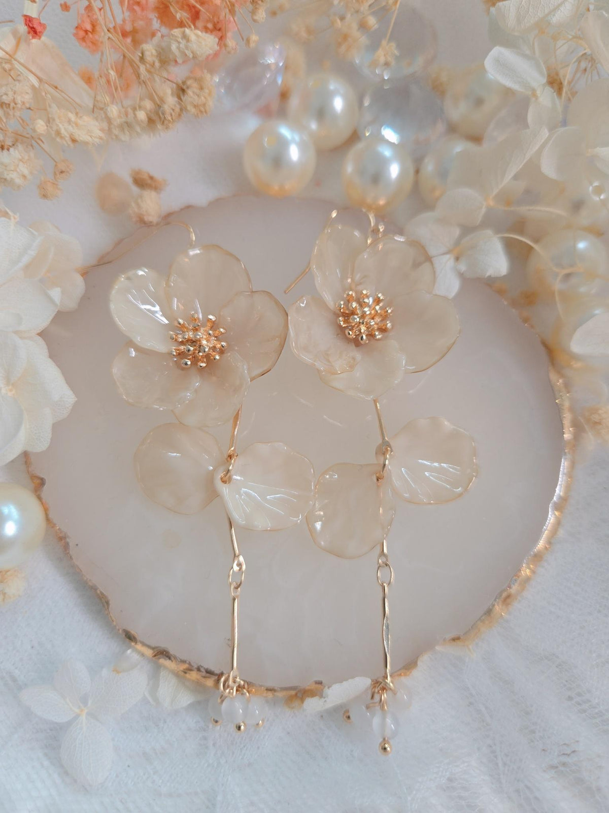 Dainty Flower Drop Earrings