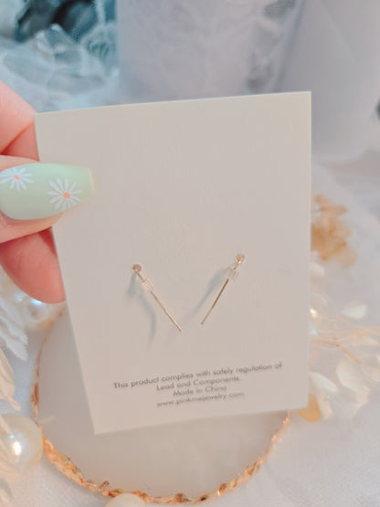 Pearl Cross Dangle Earring