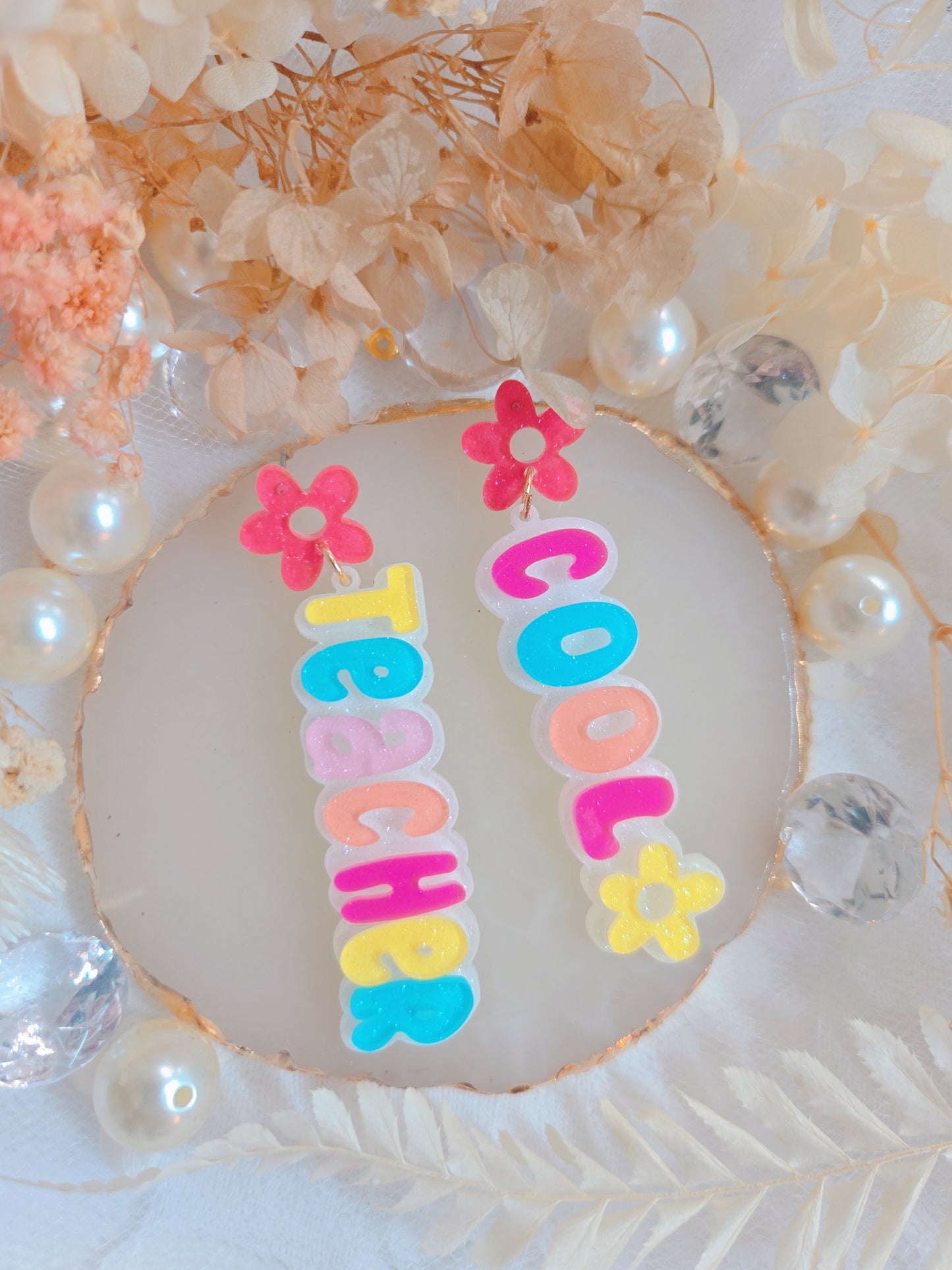 Teacher Cool Multi Color Drop Earring