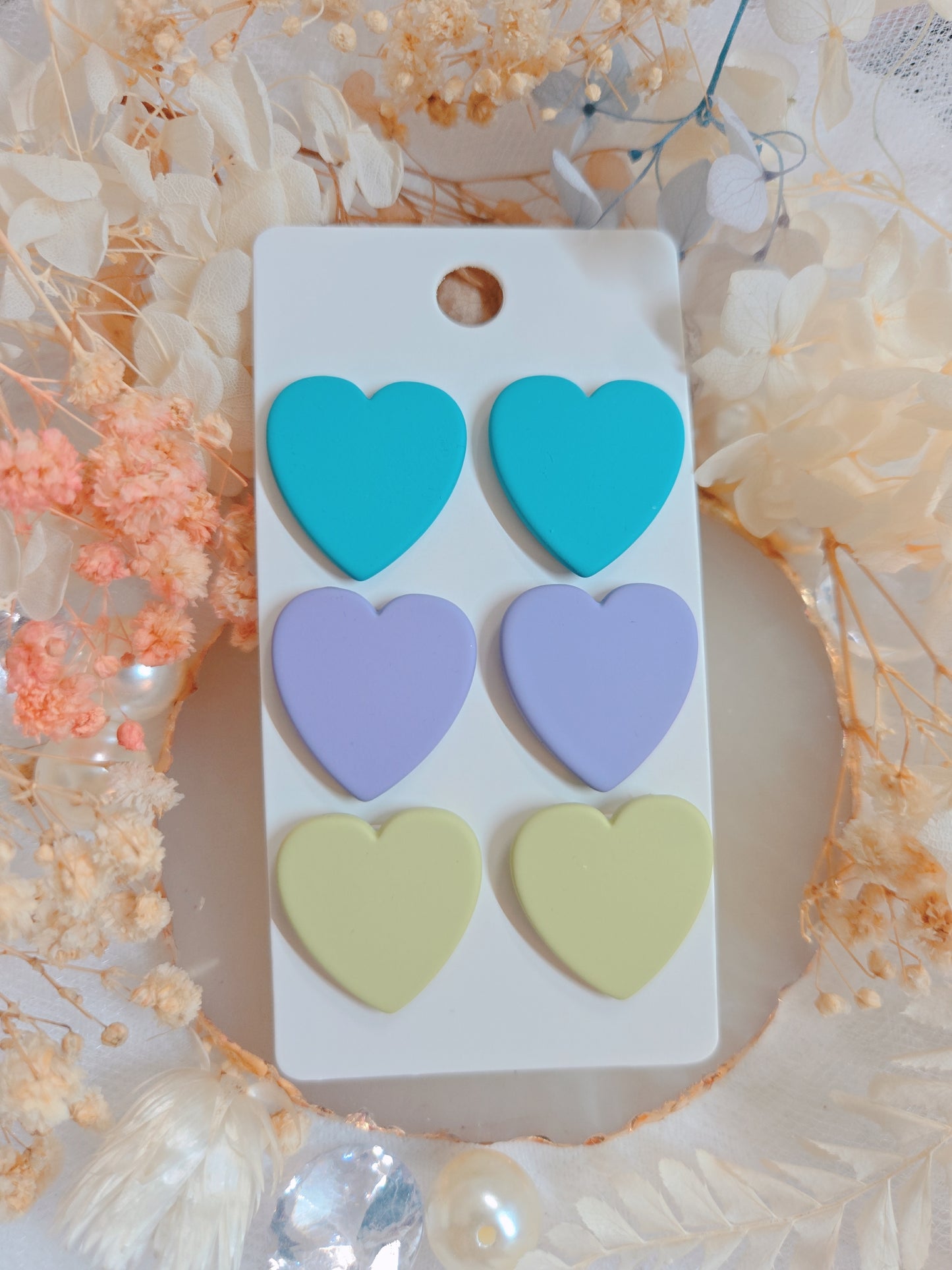 3 Set Heart Stud Earring