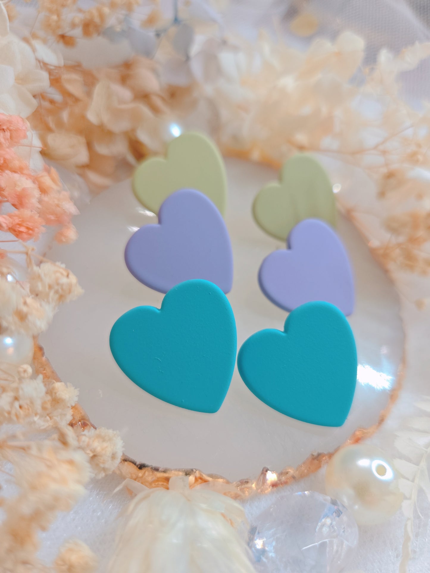 3 Set Heart Stud Earring