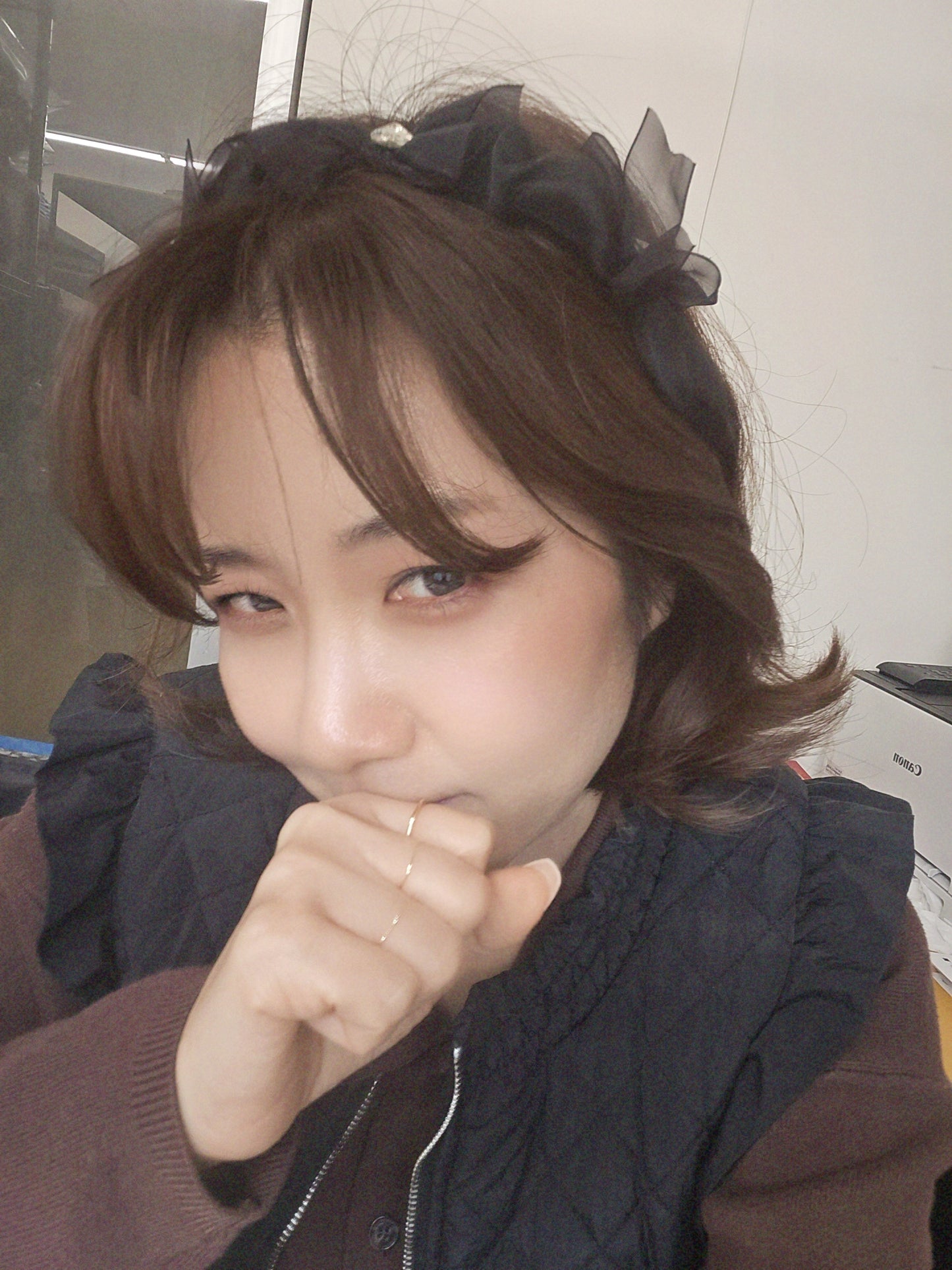 Cubic Heart Stone Ribbon Hairband