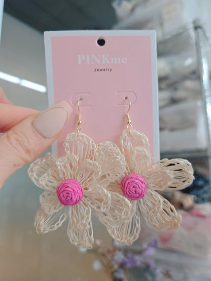 Flower Lovely Straw Style Dangle Earring