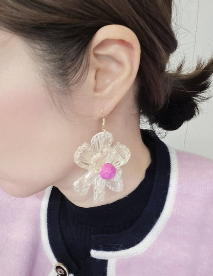 Flower Lovely Straw Style Dangle Earring