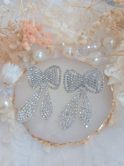 Ribbon Bling Bling Drop Earring