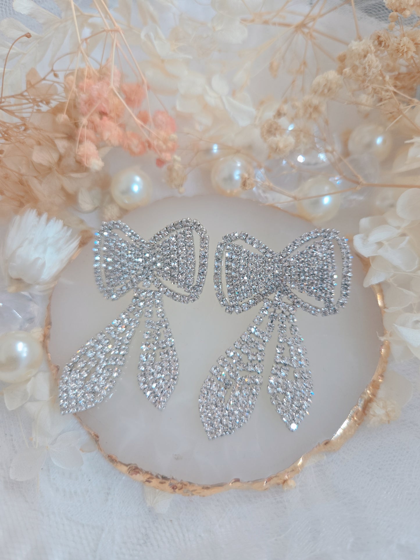 Ribbon Bling Bling Drop Earring