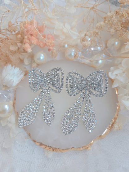 Ribbon Bling Bling Drop Earring