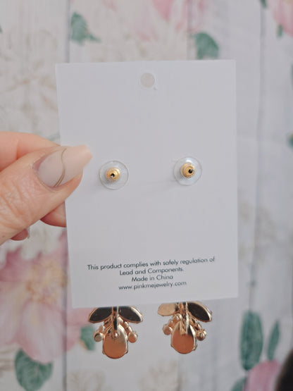 Pink Stone Bling 2.75" Drop Earrings