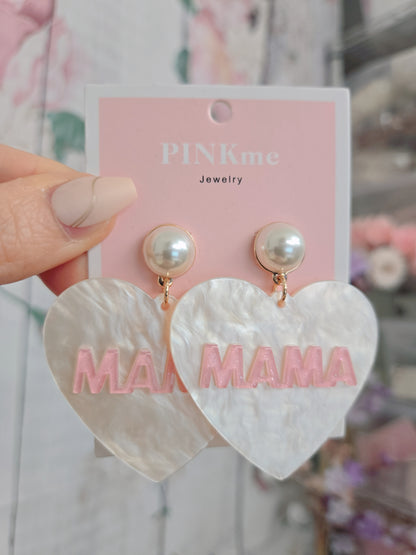 Heart MAMA drop Earring