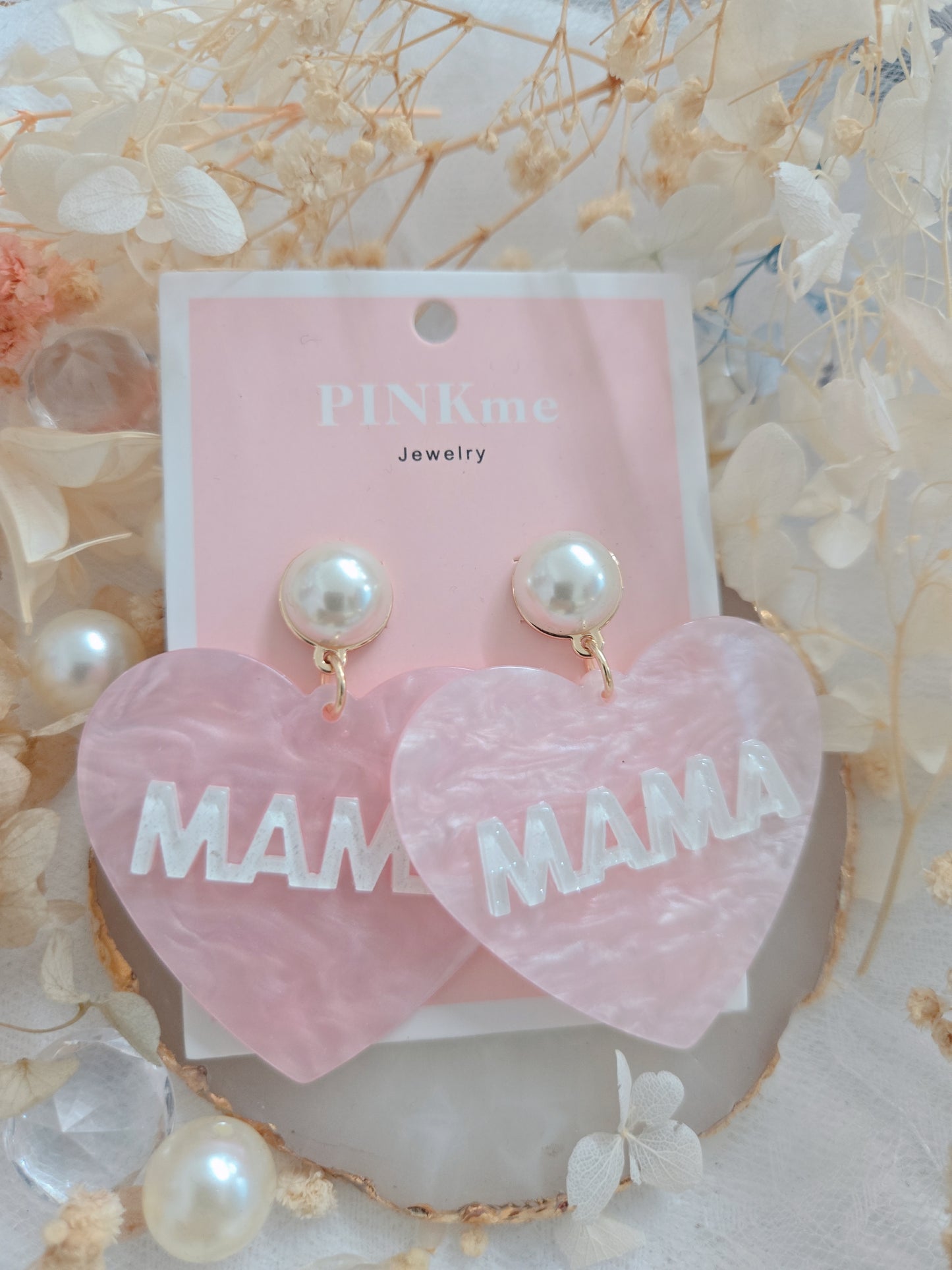 Heart MAMA drop Earring