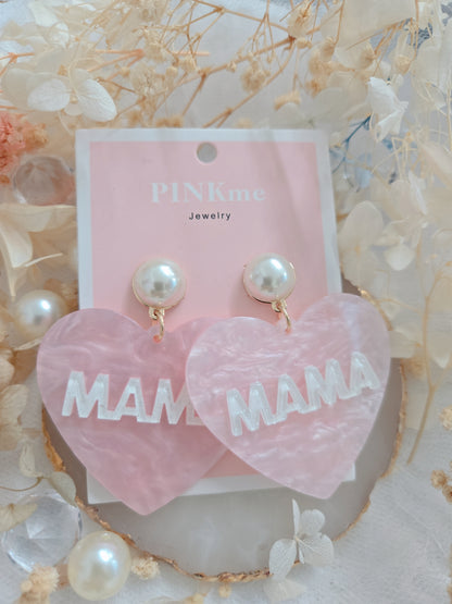 Heart MAMA drop Earring