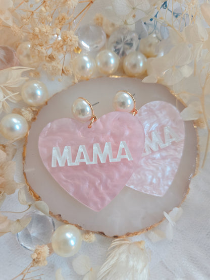 Heart MAMA drop Earring