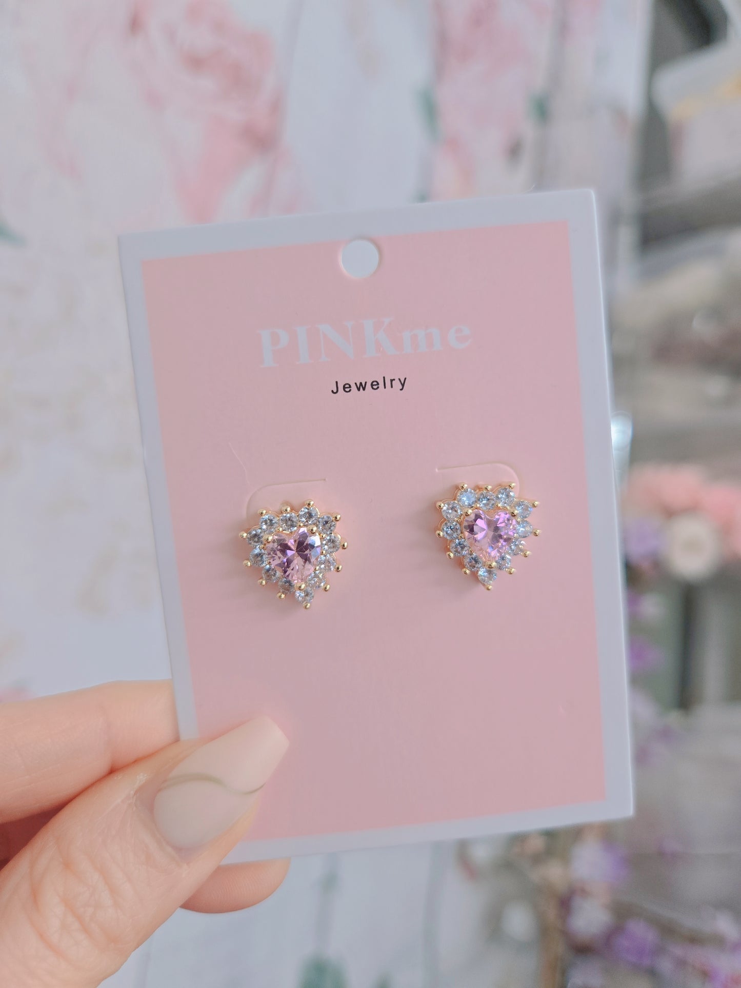 Sterling Silver Post Cubic Zirconia Stone Brass Metal Stud Earrings